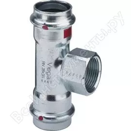 Тройник viega prestabo с sc-contur, вр, 42x1/2x42 мм 558956