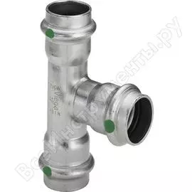 Тройник viega sanpress inox, с sc-contur, нержавеющая сталь, 35 мм 435899