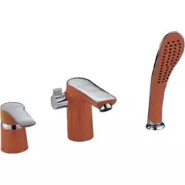 Тройной врезной смеситель для ванной Potato