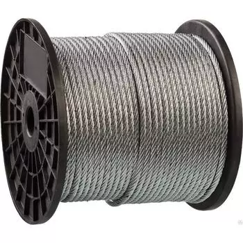 Трос ср.жестк. в оплетке pvc госкреп din 814593 а4 1,25/2мм 250 м бухта 10-0028060