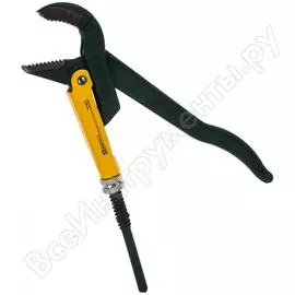 Трубный ключ, рычажный, тип "panzer-v", изогнутые губки, цельнокованный, cr-v сталь, 1/2"/250мм kraftool 2735-05_z01