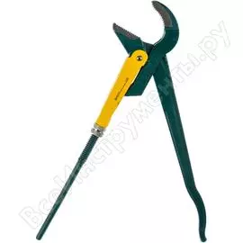 Трубный рычажный ключ, тип "panzer-v", изогнутые губки, цельнокованный, cr-v сталь, 2"/580мм kraftool 2735-20_z01