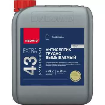 Трудновымываемый консервант для древесины NEOMID Extra eco Н-ExtraEco-10/гот