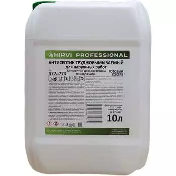 Трудновымываемый тонирующий антисептик для древесины для наружных работ HIRVI 477а774