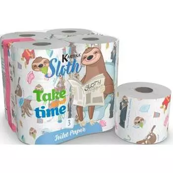 Туалетная бумага WORLD CART Ленивец SLT-TT-02