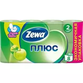 Туалетная бумага zewa плюс яблоко 2-х слойная, 8 шт 6349