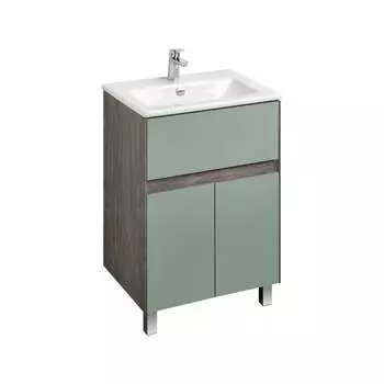 Тумба AQUATON Форест 60 дуб Рошелье/сумеречный голубой, под умывальник Элина 60 00088717