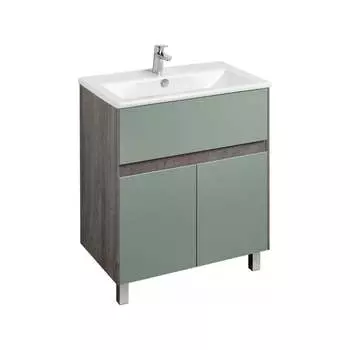 Тумба AQUATON Форест 75 дуб Рошелье/сумеречный голубой, под умывальник Элина 75 00088719