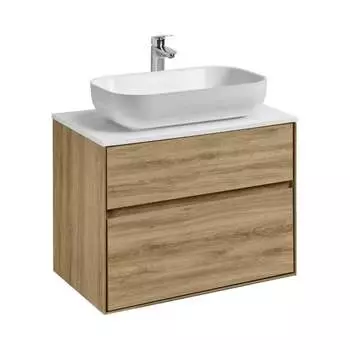 Тумба AQUATON Либерти 75/2 дуб Эльвезия (Элина 75, MILA 400, MILA 350х350, Одри 420x620 Soft, Лола 60) 00090096