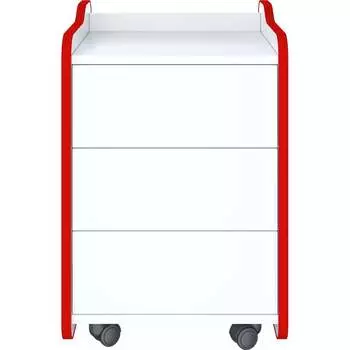 Тумба для игрового компьютерного стола VMMGame CASE 40 WHITE RED CS-1WERD