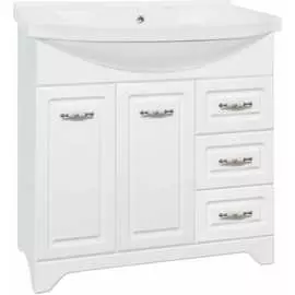 Тумба под умывальник Эльбрус 90, Люкс белая Style Line Олеандр-2 90 ЛС-00000241
