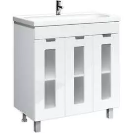 Тумба под умывальник Миранда 80 Айсберг Кристалл DA1803Т