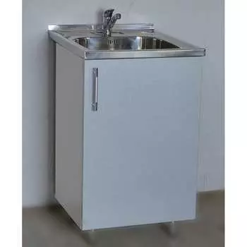 Тумба SANTREK 50*50 серебристый металлик фасад МДФ 55541