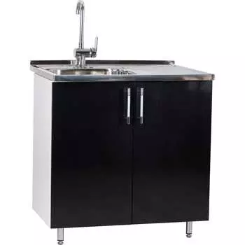 Тумба SANTREK 80*50 (2 дверцы) черный металлик фасад МДФ 47973