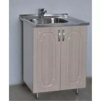 Тумба SANTREK 80*50 дуб светлый (ГЛЯНЕЦ) (2 дверцы) фасад МДФ 53703