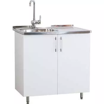 Тумба SANTREK 80*50 (2 дверцы) белый металлик фасад МДФ 47970