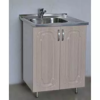 Тумба SANTREK 60*50 дуб светлый (ГЛЯНЕЦ) (2 дверцы) фасад МДФ 53702