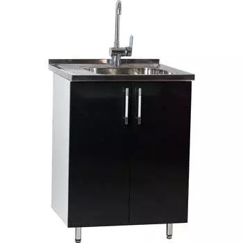 Тумба SANTREK 60*50 (2 дверцы) черный металлик фасад МДФ 47969