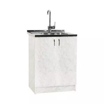 Тумба SANTREK 60*60 цвет карара (2 дверцы) (ЛДСП) 6505