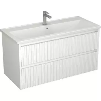 Тумба Veneciana ALTERNO 100 с 2-мя ящиками, под умывальник Mario 100, белый матовый 510030