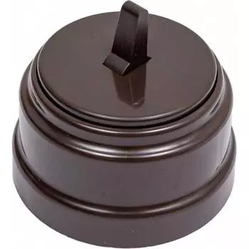 Тумблерный одноклавишный выключатель BYLECTRICA А110-2203 А110-2203 шоколад