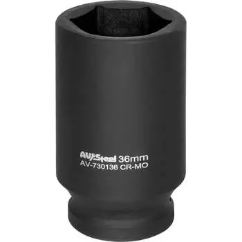 Ударная шестигранная удлиненная головка AV Steel AV-730136