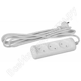 Удлинитель эра u-3-3m без заземления, 2x0.75мм2, 3гн, 3м б0019251