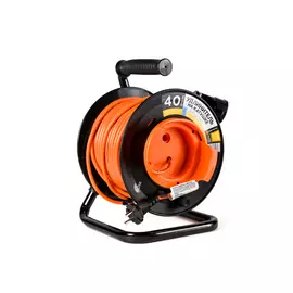 Удлинитель без заземления на катушке защита про 1 розетка 2х1мм 40м 81951333