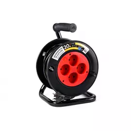 Удлинитель без заземления на катушке защита про 4 розетки 2х1 мм 20м 81951344