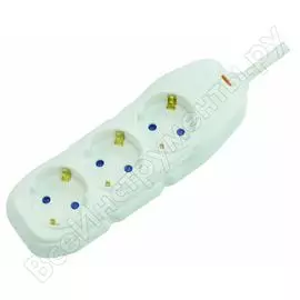 Удлинитель electraline 3р без выключателя 3х1-3м белый 62030
