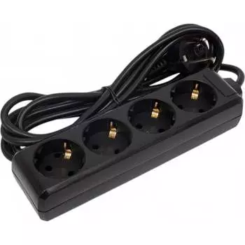 Удлинитель IEK у04 4 места с/з 3м 3x1мм2 16а 250в чер. WYP10-16-04-03-Z-K02
