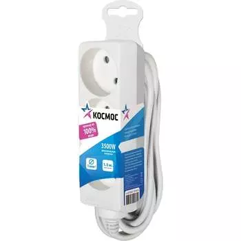 Удлинитель КОСМОС YKsm1.5m-3g/K/