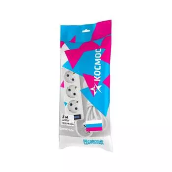 Удлинитель КОСМОС YKsm5m-3g-Z-V 10A P