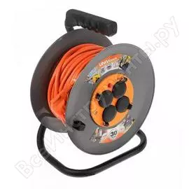 Удлинитель на катушке fit степень защиты ip-44, с заземлением, пвс, 3*1,5, 30м., 9634174 83283