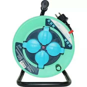 Удлинитель на катушке Jilion UK-4g-50m-Z-IP44 с 4 евророзетками IP44 (с/з) 50м 9535063