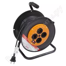 Удлинитель на катушке rexant 30 м 4 розетка 2х1.0 с выключателем 11-7530