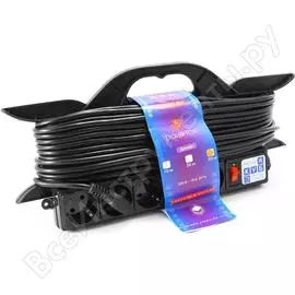 Удлинитель на рамке 5роз. с/з, с выкл. 30м power cube pc-lg5-r-30