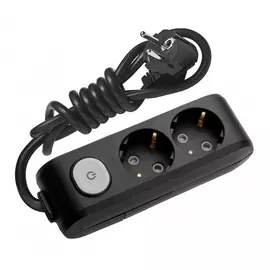 Удлинитель panasonic 2гн х 3м с/з с выключателем черный x-tendia 54709 wlta0423-2bl-res