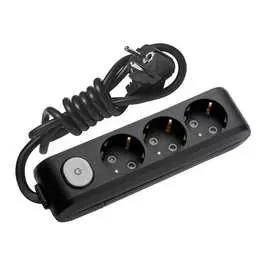 Удлинитель panasonic 3гн х 2м б/з с выключателем черный x-tendia 54961 wlta0232-2bl-res