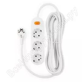 Удлинитель power cube pc 5м 3р с/з, с выкл. 16а/3,5квт pc-y-6-3s-5