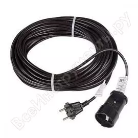 Удлинитель rexant шнур 10м, 1 розетка, 2х0.75, черный 11-4210