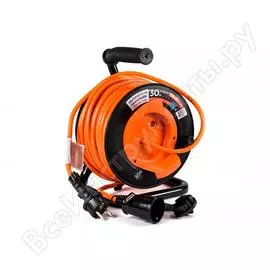 Удлинитель с заземлением на катушке защита про 1 розетка 3х1,5 мм 30м ip 81951335