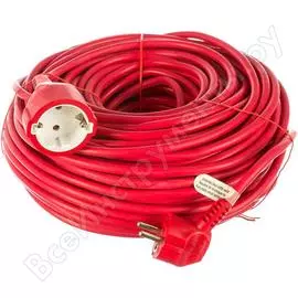 Удлинитель-шнур с 1-й розеткой с заземлением, с защитой от детей 50м electraline 01635