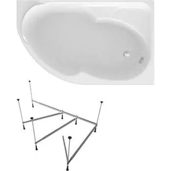 Угловая акриловая ванна Lavinia Boho Grance Hill S1-3703170R