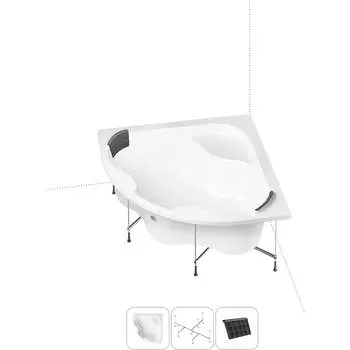 Угловая акриловая ванна Lavinia Boho Aveo S1-3704014P