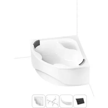 Угловая акриловая ванна Lavinia Boho Aveo S2-3704015P