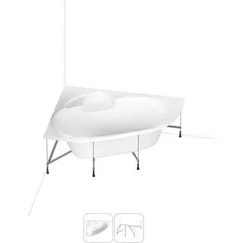 Угловая акриловая ванна Lavinia Boho Bell Pro S1-3702170L