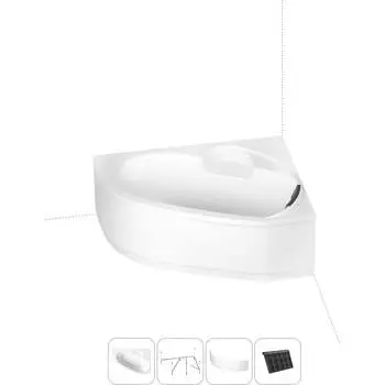 Угловая акриловая ванна Lavinia Boho Bell Pro S2-370217PR