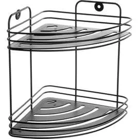 Угловая двухъярусная полка для ванной комнаты Raindrops