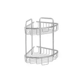 Угловая двухъярусная полка для ванной lemax